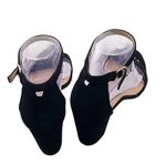 Essex Lane Moira Women's Black Ankle Strap Block Heel Sandals Size 7.5M Photo 1