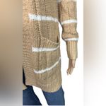 Hippie Rose  Striped Open-Front Long Cardigan Photo 1