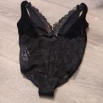 Oysho  black velvet lace bodysuit size small Photo 6
