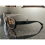 Coach New York Women's Black White Plastic Framed Darcy Designer Sunglasses Photo 3