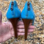 Bottega Veneta  Blue Peep Toe Heels sz38.5 8.5US Photo 5
