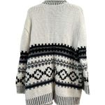Gap  Fairisle Cozy Knit Open Front Cardigan - Cream and Black, M/L Photo 1