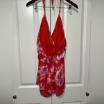 Pink Lily Halter Top Floral Romper M Photo 3
