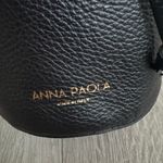 Anna Paola Italian Authentic Leather Bucket Bag Purse Black Photo 7