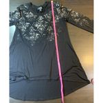 Karen Kane  Tunic‎ Top Womens Medium Black Metallic Holiday Festive Lagenlook Photo 8