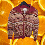 Tiara International Tiara Red Tan Design Full Zip With Shoulder‎ Pads Size Medium Photo 2