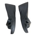 Crocs Women Brown Wedge 3” Heel Slides Sandals Size 6 Slip On Open Toe Rubber Photo 4