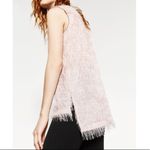 ZARA  Fringe Blush Sleeveless Top L Photo 1