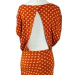 Free People Lakeside Heart Printed Midi Maxi Dress Small Ginger Rust Brown Fall Photo 12