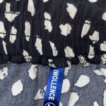 Wide Leg Flowy Paperbag Pattern Pants with Tie Waist, size L Black Size L Photo 2