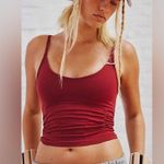 Free People Movement NWOT Free People Good Karma Ruched Crop Tank - Sour Cherry Photo 0