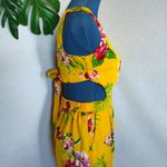 Ambiance Tropical Print Tie Back Jumpsuit Pink Photo 3