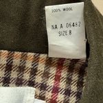 Vintage 100% Wool Tweed Fitted Blazer Jacket in Brown Tan Houndstooth Plaid, 8 Photo 10