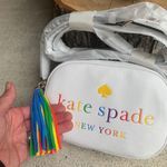 Kate Spade Authentic  pebbled leather 🌈logo zip crossbody Photo 2