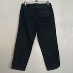 Loft Ann Taylor  Navy Blue & White Floral Print Marisa Crop Pant Photo 1