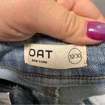 NWT OAT New York Cropped Straight Leg Medium Wash High Waist 10/30 Blue Photo 3