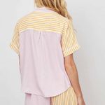 Rails Pajamas Pink And Yellow Striped Size Medium Photo 1