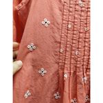Woman Within  Size 14/16 Salmon Pink Embroidered Floral Popover Tunic Top Photo 2
