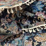 Paisley Printed Boho Wrap Skirt w/ Tassel Trims NWOT Size XS Photo 8