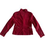 American Eagle VTG Y2K Outfitters Red Velvet Blazer Jacket Womens L Button Front Photo 5
