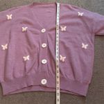 Romwe Purple Butterfly Cardigan Sweater Photo 7