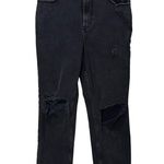 Abercrombie & Fitch 90s Straight Ultra High Rise Jeans Black Distressed Size 29s Photo 1