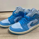Air Jordan Nike 1 Mid Blue Sneakers Photo 1