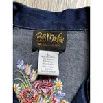 Vintage 90s Y2K Embroidered Fairy Garden Denim Jacket XL Whimsical Ethereal Folk Blue Photo 4