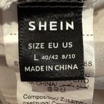 SheIn Maxi Skirt Cream Black Floral Tiered Elastic Waist Tie Belt Size Large Photo 6