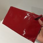 Michael Kors Patent Leather Clutch Crimson Christmas Holiday Party Festive Photo 3
