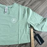 Alphalete  Women’s Dynasty Long Sleeve Crop Tee - Pistachio, Size Small Photo 3