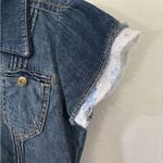 DKNY  Denim Small Blue‎ Jean Dress Women's Half Button Up A-Line Knee Length Photo 2