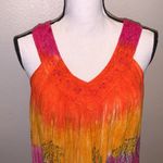 Charlie Paige  One Size sunset colorful sequined blouse Photo 1