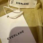 Everlane Tight Knit Dark Yellow Gold Short Sleeve Lightweight Top Sz L NEW Photo 4