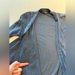 Norma Kamali Blue Drape Open Front Cardigan, Size XS Photo 2