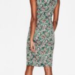 Boden Martha Sleeveless Sheath Dress Forest Jungle Tropical Bird Print Green 4 Pink Photo 6