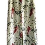 Tommy Bahama Silk Midi Skirt Tropical Print Front Slit Tie Waist Green Red 8 Photo 0