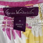 Gloria Vanderbilt  BOHO Lightweight Knit Floral Blouse Shirt Women's‎ Sz M Cotton Photo 9