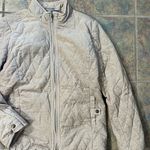 Croft & Barrow [croft & borrow] medium cream quilted button up jacket Photo 0
