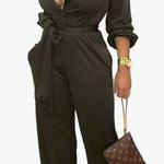 L Jumpsuits Elegant Long Sleeve Straight Long Pants Clubwear Rompers with Pocket Size L Photo 0