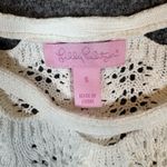 Lilly Pulitzer Tank Top Women's S White Crochet Chevron Tassel Fringe Beach Photo 3