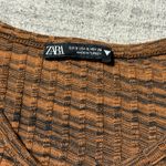 ZARA  Front Cinch Animal Print Crop Top Photo 1