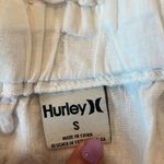 Hurley  white linen blend drawstring shorts size small Photo 6