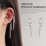 Vince Camuto Gold Hexagon Crystal stones and Geometric bars with crystal 2 pair Photo 10