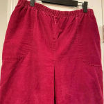 VTG Fox Collection Magenta Pink Elastic Waist High Rise Corduroy Pants Size 16 Photo 1