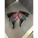 Vintage Boots Everybody by BZ‎ Moda Red Black Leather Patchwork Retro 40 US 10 Photo 4
