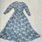 Palmacea Blue and White Floral Swimwear Resort Coverup with Flowing Design Size XS Photo 13