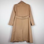 O.p.t. Lennox Double Breasted Coat in Camel Tan Brushed Peacoat Long Size Small Photo 3