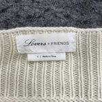 Lovers + Friends  Anisa Cream Open Back Turtleneck Pullover Sweater Small Photo 5