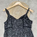 Torrid  Dark Grey Leopard Mesh Midi Dress Sleeveless V-Neck Fairygoth Size 1X Photo 6